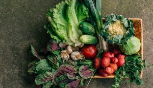 A box filled with fresh produce